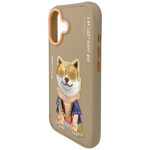 Etui Nimmy Glasses Cool Dog do iPhone 17 beżowy