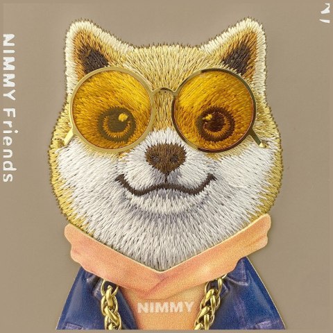 Etui Nimmy Glasses Cool Dog do iPhone 17 beżowy