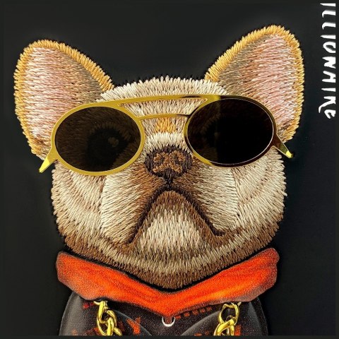 Etui Nimmy Glasses Cool Dog do iPhone 17 czarny