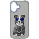 Etui Nimmy Glasses Cool Dog do iPhone 17 szary