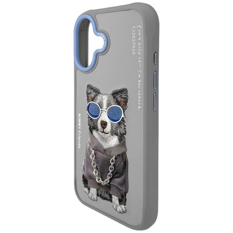 Etui Nimmy Glasses Cool Dog do iPhone 17 szary