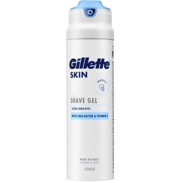 Gillette Skin Ultra Sensitive Żel do Golenia z Masłem Shea i Vit.E 200 ml