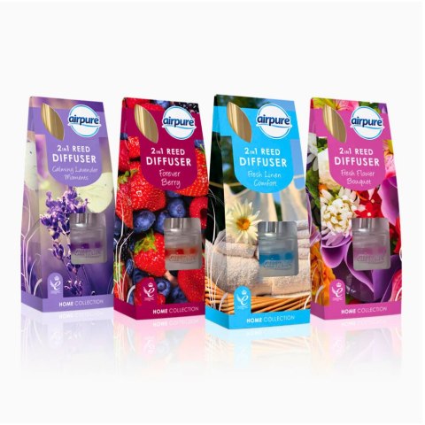 Airpure Fresh Linen Comfort Dyfuzor Zapachowy z Patyczkami 30 ml