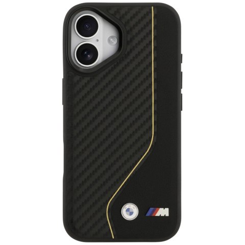 Etui BMW M Carbon Line & Logo MagSafe do iPhone 17 żółty