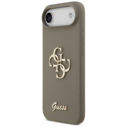 Etui Guess Silicone Big 4G Script do iPhone Air brązowy