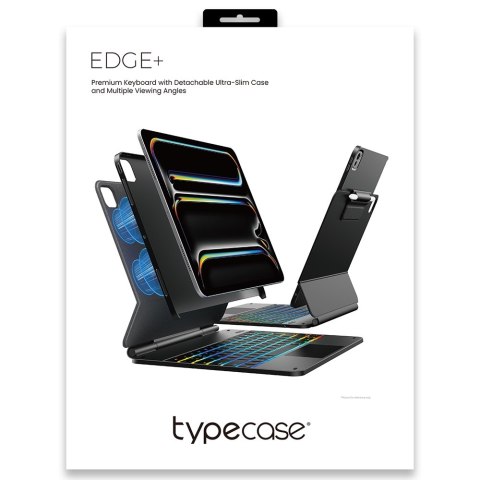Etui Typecase Edge + z klawiaturą do iPad Pro 13" M4 2024 / M5 2025 czarny
