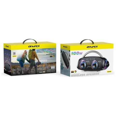 Głośnik bezprzewodowy AWEI KA39 100W Bluetooth 5.3 przenośny zewnętrzny czarny