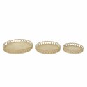 Dekoracja na Stół DKD Home Decor Brązowy Bambus 8 cm 58 x 58 x 9 cm (3 Części)