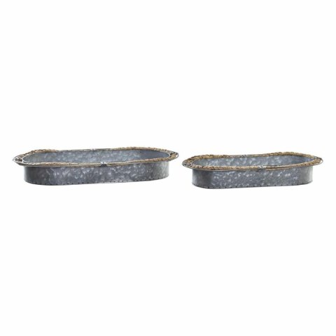 Dekoracja na Stół DKD Home Decor Brązowy Szary Żelazo 51 x 26 x 7 cm (2 Sztuk)