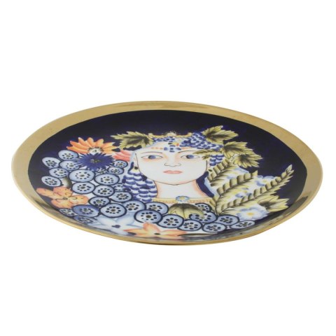 Dekoracja na Stół DKD Home Decor Niebieski Wielokolorowy Porcelana 42 x 42 x 4 cm