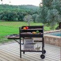 Grill Węglowy na Kólkach DKD Home Decor Czarny Naturalny Metal Stal 113 x 51 x 97 cm (113 x 51 x 97 cm)