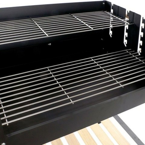 Grill Węglowy na Kólkach DKD Home Decor Czarny Naturalny Metal Stal 113 x 51 x 97 cm (113 x 51 x 97 cm)