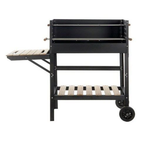 Grill Węglowy na Kólkach DKD Home Decor Czarny Naturalny Metal Stal 113 x 51 x 97 cm (113 x 51 x 97 cm)