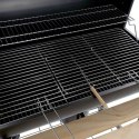 Grill Węglowy z Pokrywką i Kółkami DKD Home Decor Czarny Naturalny Drewno Metal Stal 108 x 71 x 103 cm