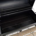 Grill Węglowy z Pokrywką i Kółkami DKD Home Decor Czarny Naturalny Drewno Metal Stal 108 x 71 x 103 cm
