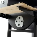 Grill Węglowy z Pokrywką i Kółkami DKD Home Decor Czarny Naturalny Drewno Metal Stal 108 x 71 x 103 cm