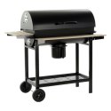 Grill Węglowy z Pokrywką i Kółkami DKD Home Decor Czarny Naturalny Drewno Metal Stal 108 x 71 x 103 cm