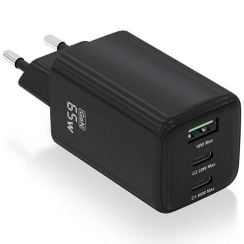 Ładowarka Ścienna Aisens ASCH-65W3P042-BK Czarny Wielokolorowy 65 W