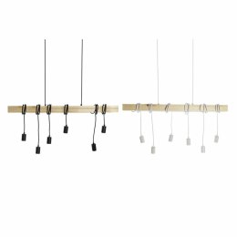 Lampa Sufitowa DKD Home Decor Czarny Metal Drewno Biały 220 V 50 W (100 x 7 x 160 cm) (2 pcs)