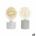 Lampa stołowa DKD Home Decor Biały Szary Złoty Cement 12 x 12 x 22 cm (2 Sztuk)