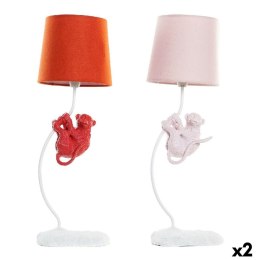 Lampa stołowa DKD Home Decor Poliester Żywica 25W 220 V Małpa (2 pcs) (19 x 17 x 53 cm)