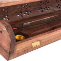 Palnik olejków eterycznych DKD Home Decor Drewno Bambus Mandala Naturalny 26 x 8 x 8 cm Kadzidełko (6 Sztuk)