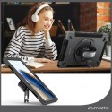 Pancerne etui z uchwytem 4smarts Rugged Case Grip do Samsung Galaxy Tab S10 Lite / S10 FE / S9 FE / S9 / S8 / S7 czarny