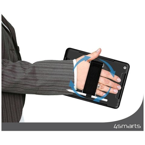 Pancerne etui z uchwytem 4smarts Rugged Case Grip do Samsung Galaxy Tab S10 Lite / S10 FE / S9 FE / S9 / S8 / S7 czarny