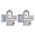 Ramka na Zdjęcia DKD Home Decor Drewno 39 x 3 x 41 cm Naturalny Roślina (2 Sztuk)