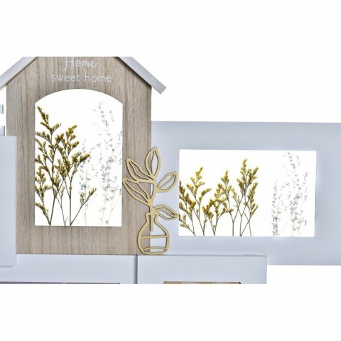 Ramka na Zdjęcia DKD Home Decor Love Home Drewno Kwiat Naturalny (46 x 3 x 39 cm) (2 Sztuk)