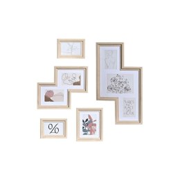 Ramka ścienna na zdjęcia DKD Home Decor Urban Szkło Naturalny Wielokolorowy Drewno MDF (40 x 1,5 x 50 cm)