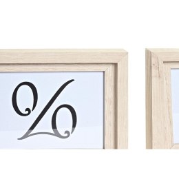 Ramka ścienna na zdjęcia DKD Home Decor Urban Szkło Naturalny Wielokolorowy Drewno MDF (40 x 1,5 x 50 cm)