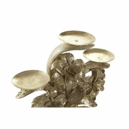 Świecznik DKD Home Decor 26 x 12 x 23 cm Kwiat Złoty Żywica