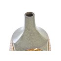 Wazon DKD Home Decor Brązowy Różowy Kamionka Liść roślin 17 x 17 x 26 cm (2 Sztuk)