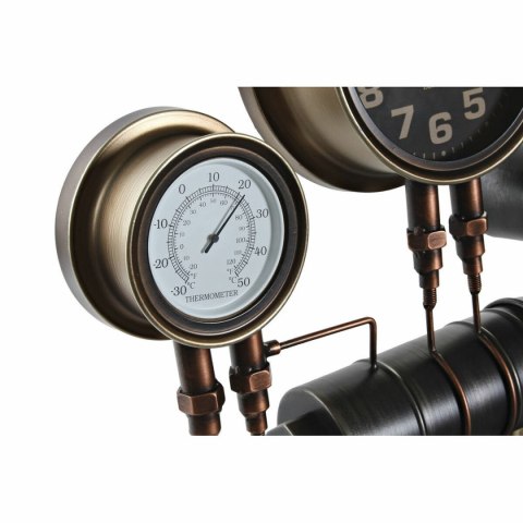 Zegar Ścienny DKD Home Decor Czarny Czerwony Żelazo Złoty (2 pcs) (46 x 13 x 58 cm)