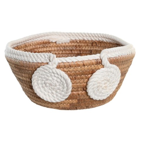 Dekoracja na Stół DKD Home Decor Biały Naturalny Sznurek Naturalne Włókno 29 x 29 x 14 cm 30 x 30 x 14 cm 32 x 32 x 14 cm
