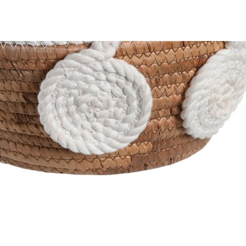 Dekoracja na Stół DKD Home Decor Biały Naturalny Sznurek Naturalne Włókno 29 x 29 x 14 cm 30 x 30 x 14 cm 32 x 32 x 14 cm