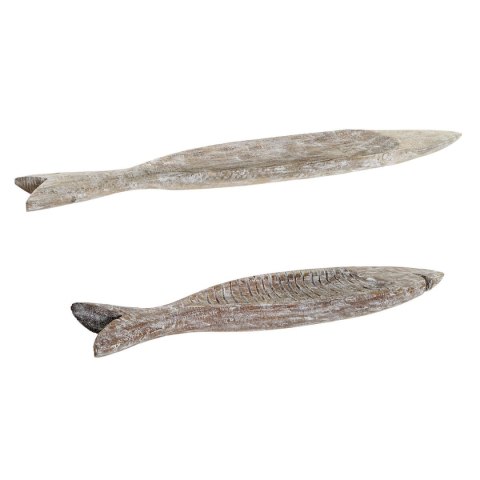 Dekoracja na Stół DKD Home Decor Brązowy Drewno mango 74 x 12 x 4,5 cm (2 Sztuk)