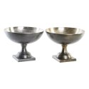 Dekoracja na Stół DKD Home Decor Złoty Srebrzysty Aluminium 25 x 25 x 19 cm (2 Sztuk)