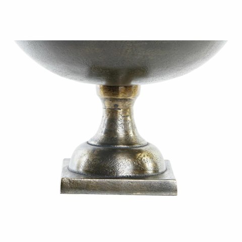 Dekoracja na Stół DKD Home Decor Złoty Srebrzysty Aluminium 25 x 25 x 19 cm (2 Sztuk)