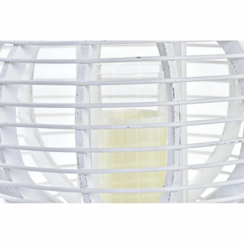 Lampa DKD Home Decor Szkło Biały Bambus (35 x 35 x 29 cm)