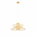 Lampa Sufitowa DKD Home Decor 50 x 50 x 22 cm Jasnobrązowy Bambus 50 W