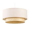 Lampa Sufitowa DKD Home Decor Poliester Biały Jasnobrązowy Bambus 50 W (50 x 50 x 25 cm)