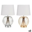 Lampa stołowa DKD Home Decor 32.5 x 32.5 x 52 cm Metal Biały 220 V 50 W (2 Sztuk)