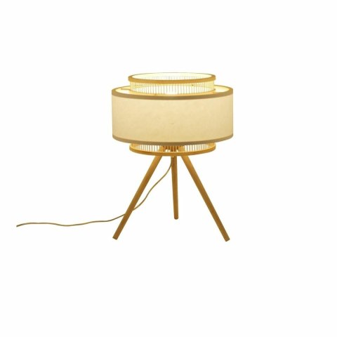 Lampa stołowa DKD Home Decor Brązowy Poliester Biały Bambus (36 x 36 x 48 cm)
