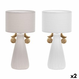 Lampa stołowa DKD Home Decor Ceramika Poliester (22 x 22 x 44 cm) (2 Sztuk)