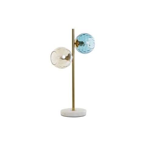 Lampa stołowa DKD Home Decor Wielokolorowy Złoty Szkło Melamina 40 W 220 V 32 x 32 x 58 cm