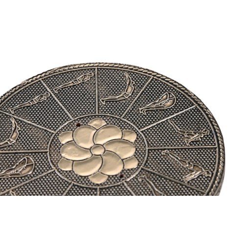 Palnik olejków eterycznych DKD Home Decor Drewno Aluminium Indianin 10 x 10 x 1 cm Kadzidełko