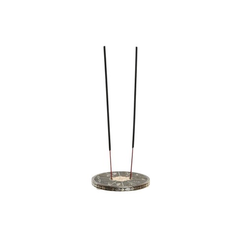 Palnik olejków eterycznych DKD Home Decor Drewno Aluminium Indianin 10 x 10 x 1 cm Kadzidełko