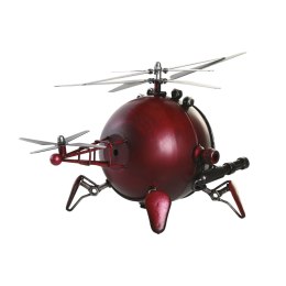 Stolné hodiny DKD Home Decor Czerwony Srebrzysty helikopter (2 Sztuk)